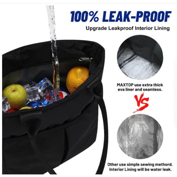 Women's Insulated Thermal Lunch Bag for Work with Wide-Open Pocket Cooler Bags Product - Bild 4