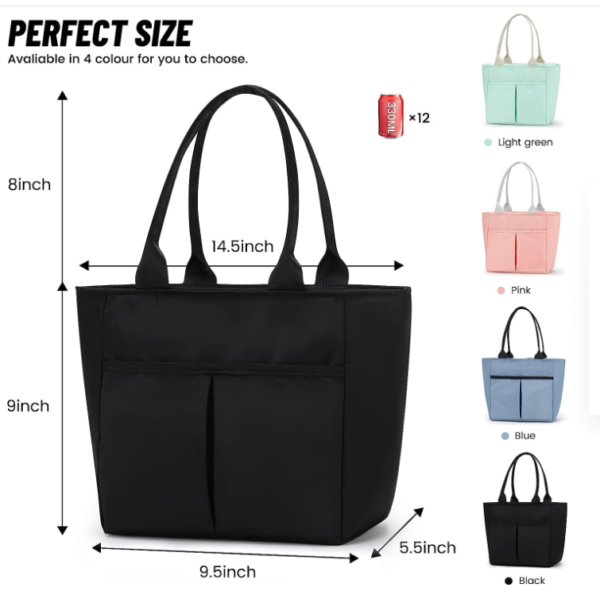 Women's Insulated Thermal Lunch Bag for Work with Wide-Open Pocket Cooler Bags Product - Bild 6
