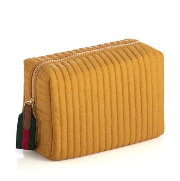 Quilted Nylon Zipper Pouch Catch-All Cosmetic Bag for Toiletries for Storing and Organizing Personal Care Items - Image 2