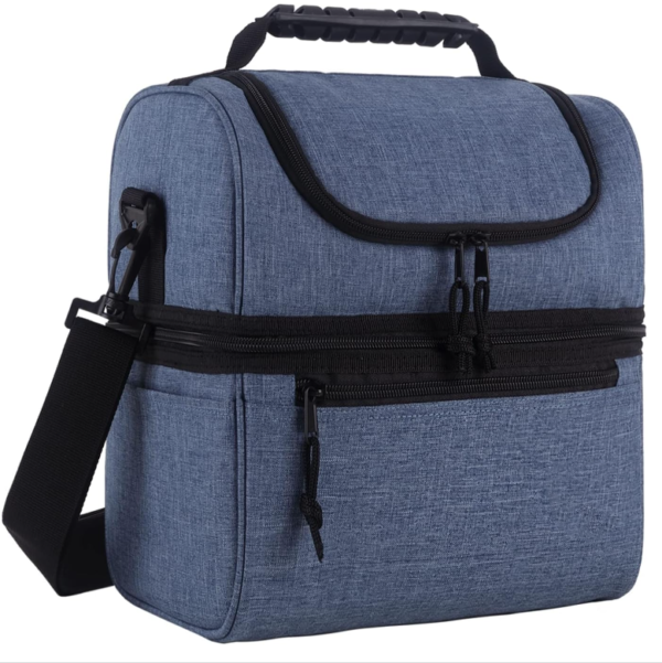 Men and Women's Insulated Leakproof Cooler Bag with Compartment for Work Lunches
