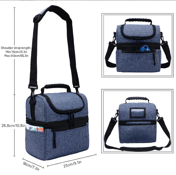 Men and Women's Insulated Leakproof Cooler Bag with Compartment for Work Lunches - 画像 5