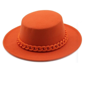 White Wool Felt Women's Fedora Hat with Wide Brim for Wedding Parties