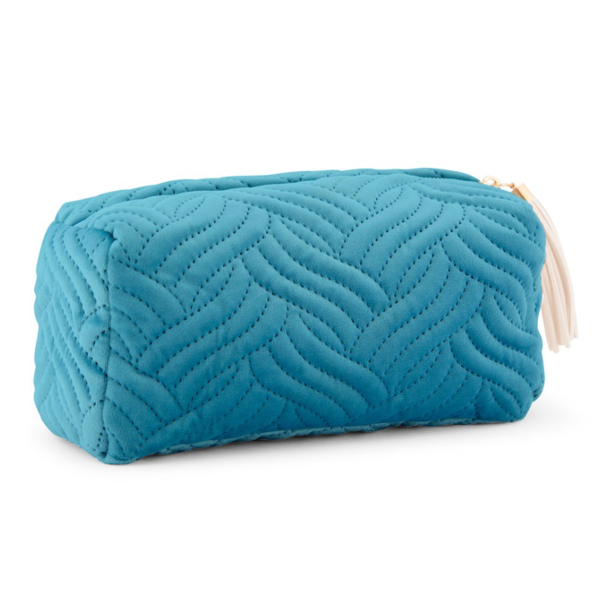 Small Personalized Velvet Quilted Makeup Bag for Women Cosmetic Bags & Fälle - Bild 5