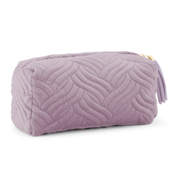 Small Personalized Velvet Quilted Makeup Bag for Women Cosmetic Bags & Fälle - Bild 6