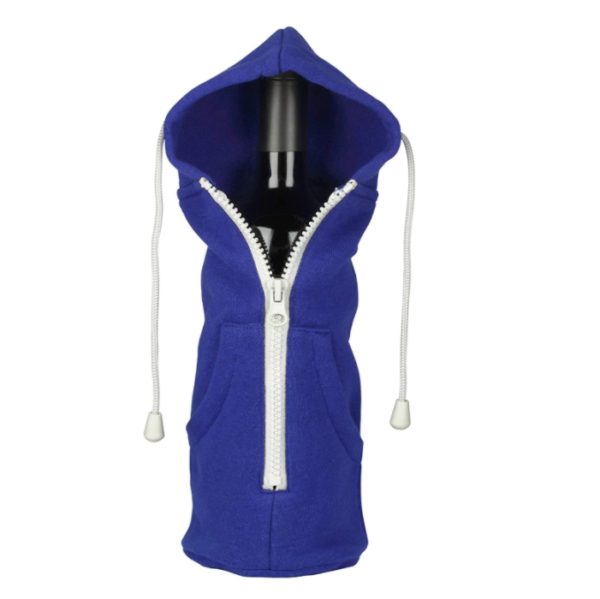 Navy Blue Hoodie Cooler Bag for 750 ml Wine Bottles Perfect Fit - Bild 2