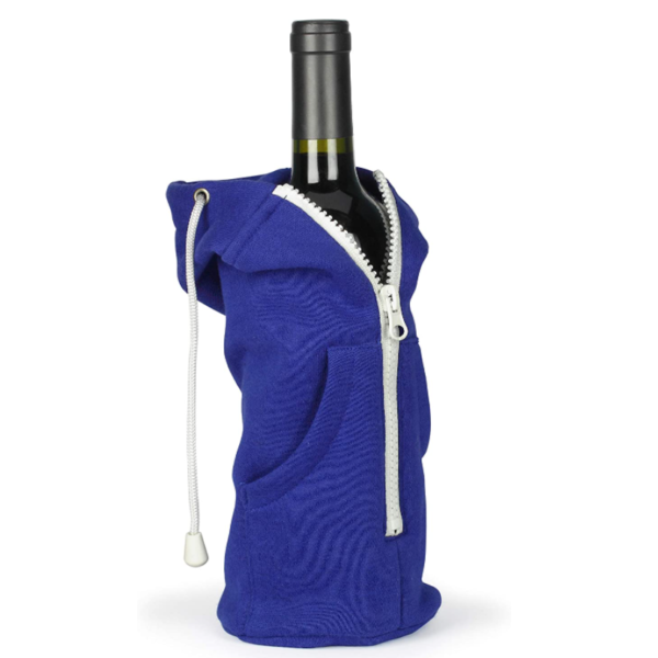Navy Blue Hoodie Cooler Bag for 750 ml Wine Bottles Perfect Fit - Bild 3
