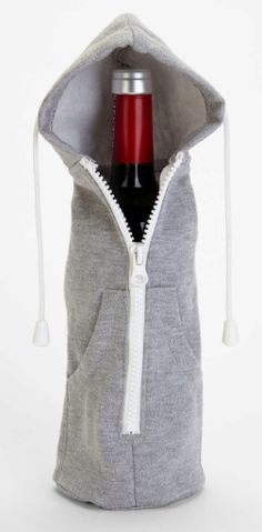 Navy Blue Hoodie Cooler Bag for 750 ml Wine Bottles Perfect Fit - Bild 6