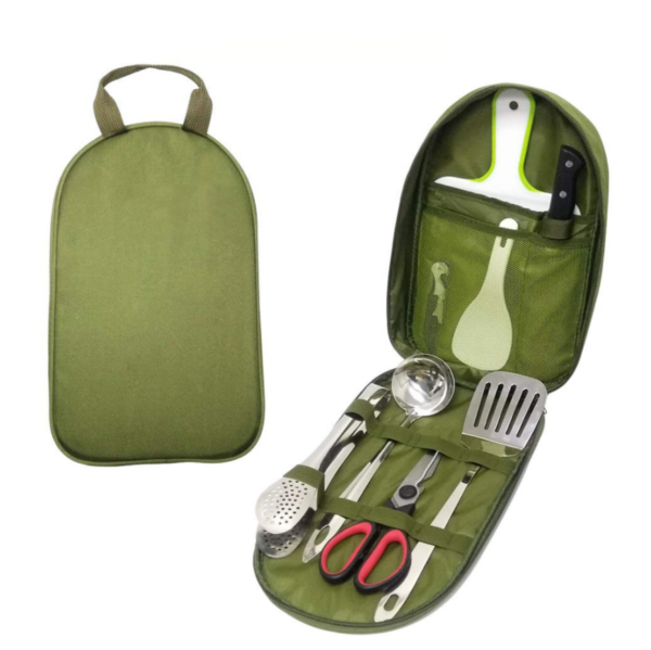 7pcs Camping Cooking Utensils with Storage Bag Kitchen Cook Gear Tool Set
