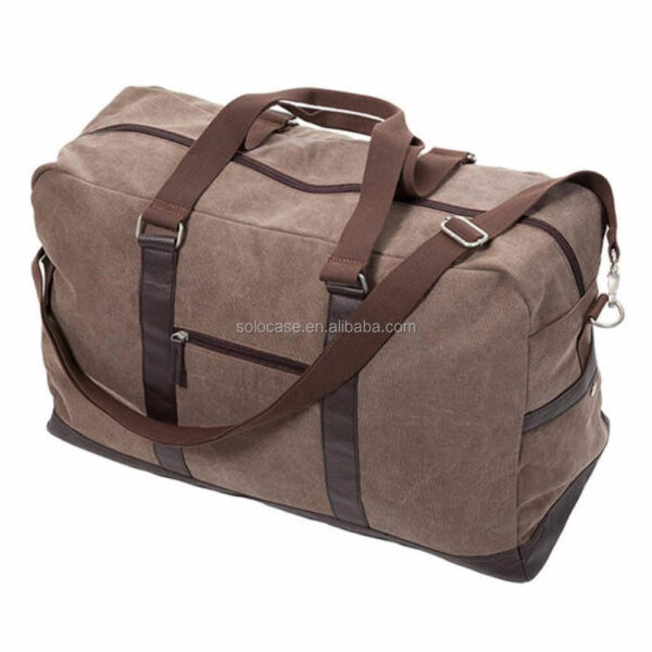Large Capacity Waterproof Waxed Canvas Weekender Duffel Bag for Outdoor Weekend Travel - Bild 2
