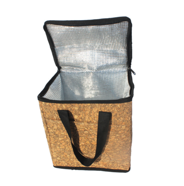 New Design Insulated Thermal Picnic Bag Eco-Friendly Degradable Natural Wood Cork Cooler Bag - Image 2