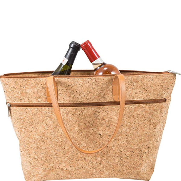 New Design Insulated Thermal Picnic Bag Eco-Friendly Degradable Natural Wood Cork Cooler Bag - Image 5