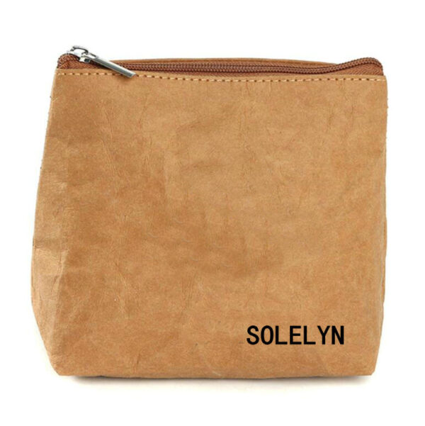 Zipper Organizer Kraft Paper Makeup Pouch Washable Cosmetic Bags &  ケース
