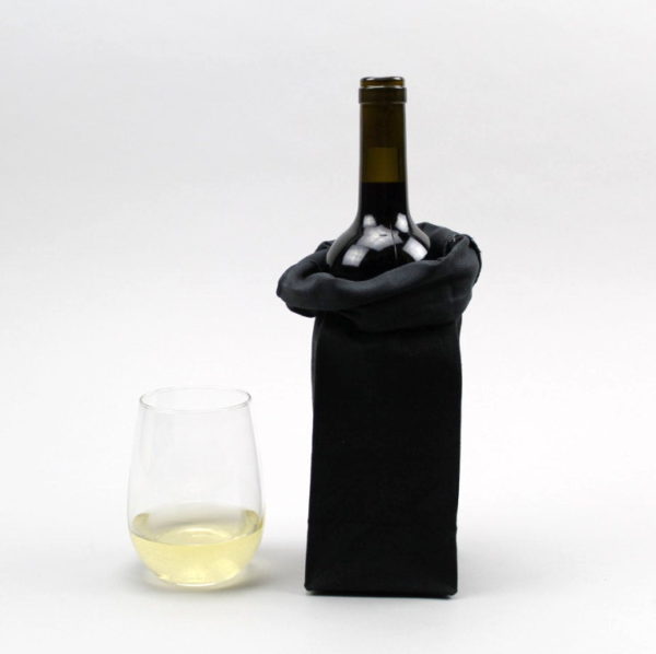 Single Bottle Wine Cooler Bag Natural Beeswax Canvas Wine Tote Bag - 画像 3