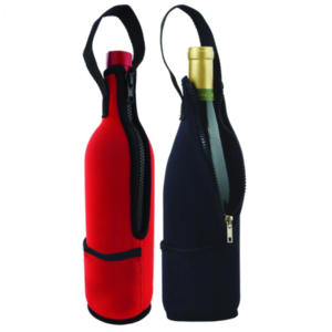 Neoprene 750 ml Wine Cooler Bag with Side Pocket Snugly Holds Your Favorite Bottle
