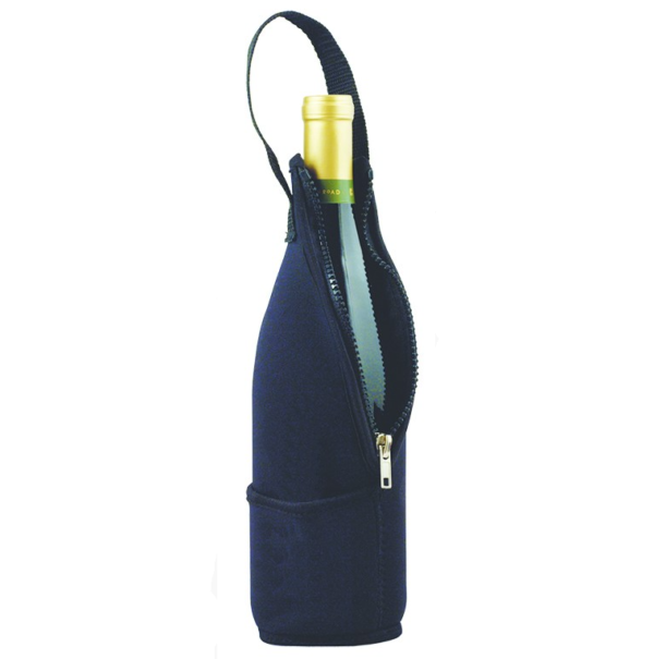 Neoprene Wine Cooler Bag with Plastic Corkscrew Convenient and Stylish Bottle Holder