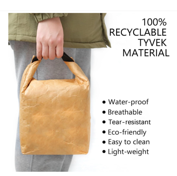 Water-Resistant Tyvek Material Collapsible Lunch Bag for Cooler Storage - Bild 5