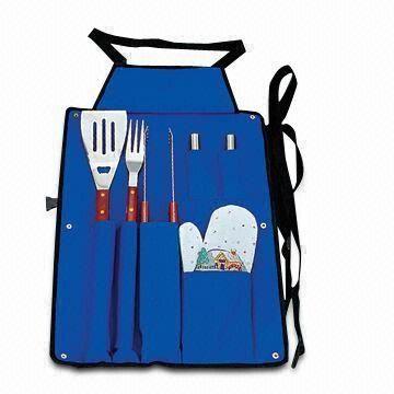 Special Purpose Outdoor Cooking BBQ Apron with Tools Pouch for Outdoor Kitchen Use - 画像 4
