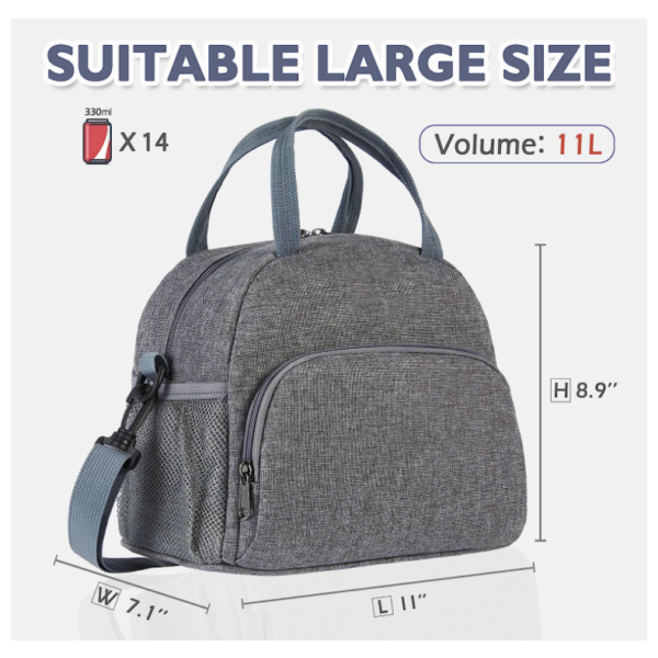 Insulated Lunch Bag for Women and Men Cooler Bags for Work or Outdoor Activities - Изображение 2