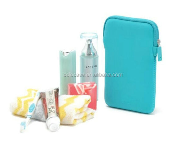 Neoprene Zipper Closure Travel Cosmetic Pouch Protective Bag for Cosmetics & ケース