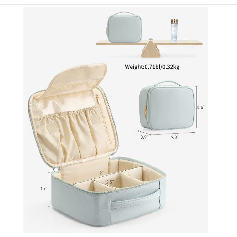 Portable Travel Makeup Train Case Cosmetic Case Organizer for Artist Storage Train Cosmetic Bag - Изображение 4