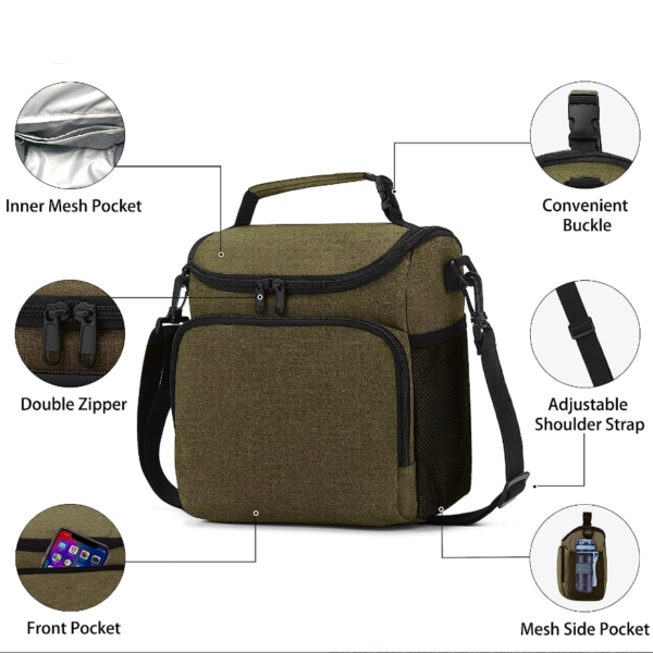 Large Heavy-Duty Insulated Lunch Box Tote Bag for Adults-Cooler Bags for Men and Women - Bild 6