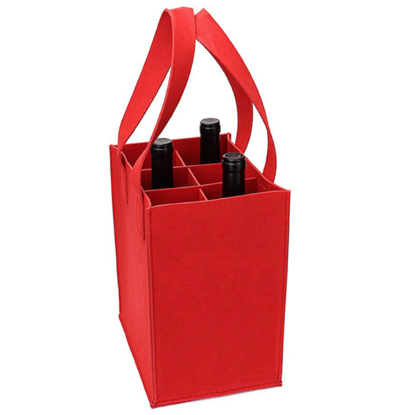 WooFelt Insulated Thermal Padded 6-Bottle Wine Carrier Tote Premium Cooler Bags for Wine Storage and Transportation - Bild 5
