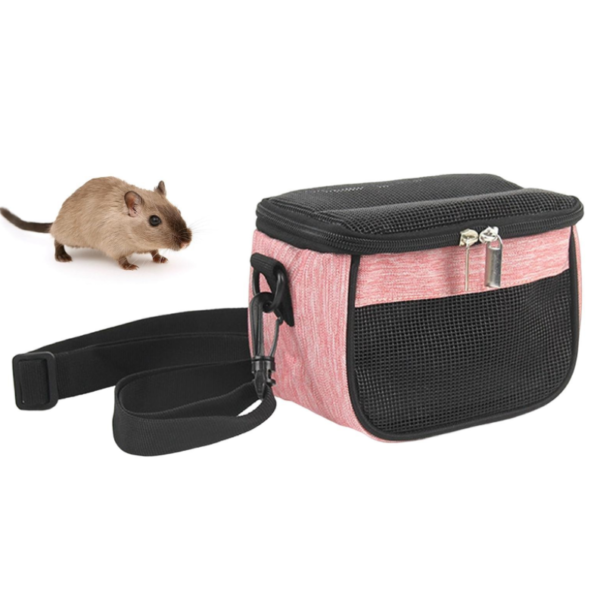 Soft Coral Fleece Hamster Carrier Bag Women's Portable Tote for Small Animal Travel Outgoing Carrier Bag