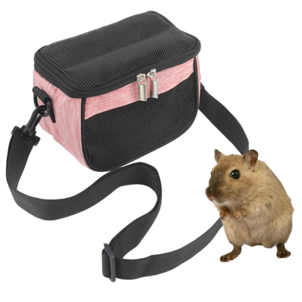 Soft Coral Fleece Hamster Carrier Bag Women's Portable Tote for Small Animal Travel Outgoing Carrier Bag - Bild 2