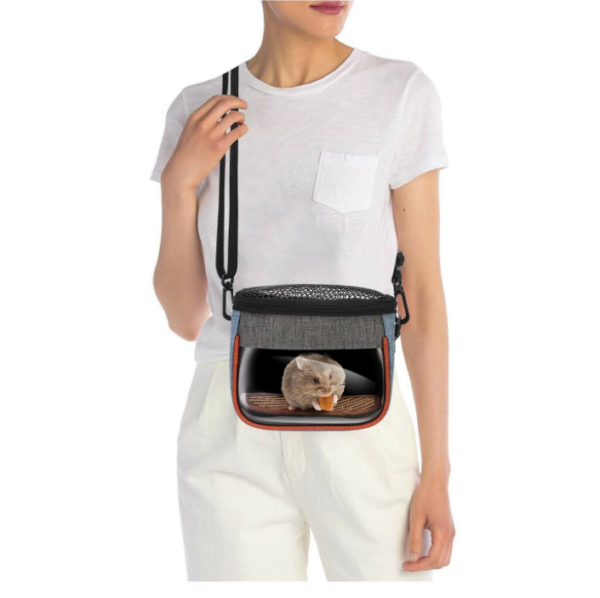 Soft Coral Fleece Hamster Carrier Bag Women's Portable Tote for Small Animal Travel Outgoing Carrier Bag - Bild 6