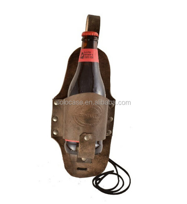 Holster Genuine Leather Beer Holster with Metal Belt Clip - 영상 5