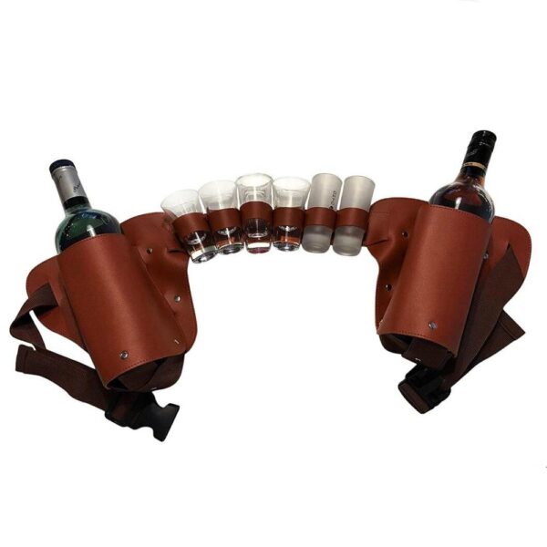 Double Beer Holster Belt Bartender Beer Waist Belt - Imagem 3