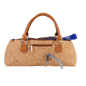 Fully Insulated Wine Clutch Tote Bag Cork Wine Carry Bag