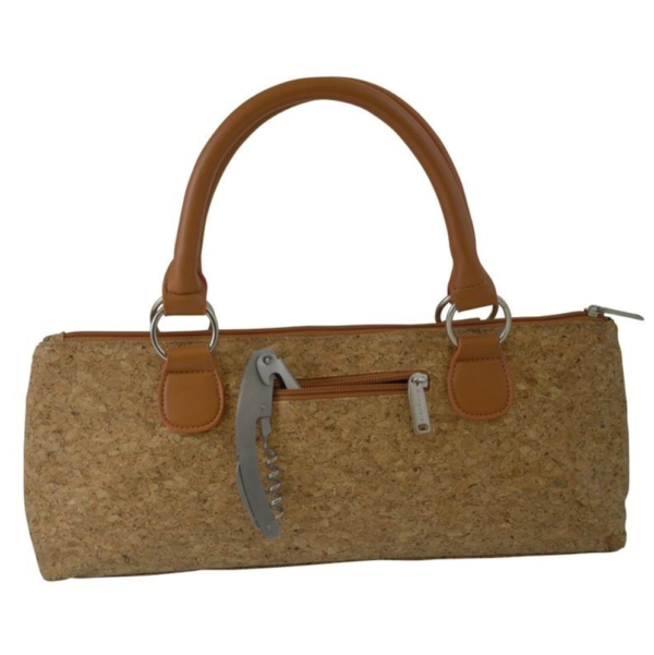 Fully Insulated Wine Clutch Tote Bag Cork Wine Carry Bag - 画像 5
