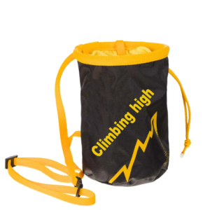 Nylon Embroidered Zipper Pocket Drawstring Chalk Bag Travel-friendly Rock Climbing Accessory