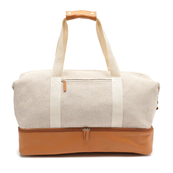 Weekend Overnight Duffel Bag with Compartments and Zippered Shoe Section