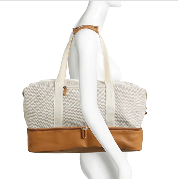 Weekend Overnight Duffel Bag with Compartments and Zippered Shoe Section - Изображение 4