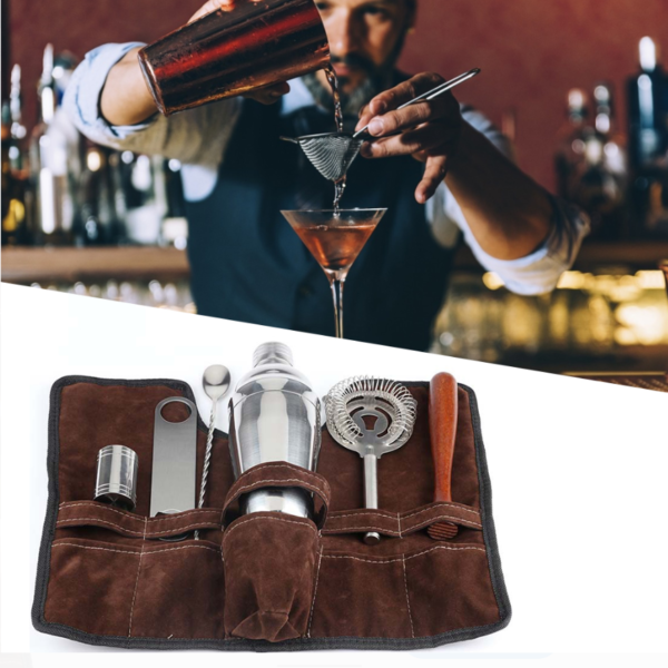Easy Clean Canvas Roll Bag for Bartender Kit Tool Storage in Home Bar - 영상 3