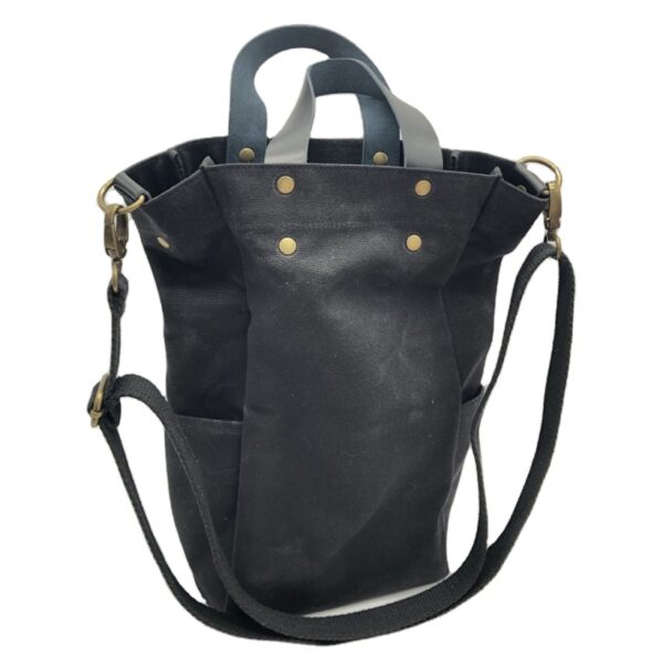 Custom Reusable Vintage Look Waterproof Waxed Canvas Cooler Tote Bag 2 Bottle Wine Carrier Bag - Bild 5