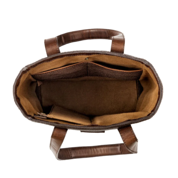 Custom Reusable Vintage Look Waterproof Waxed Canvas Cooler Tote Bag 2 Bottle Wine Carrier Bag - Bild 6