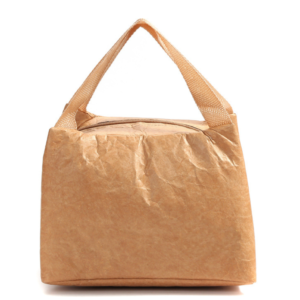 Dupont Tyvek Brown Kraft Color Insulated Paper Lunch Cooler Tote Bag Waterproof Paper Product
