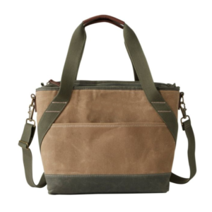 Food-Grade Tough 12-Oz. Waxed Canvas Lunch Tote with Leather Trim Cooler Bags Product