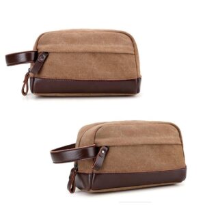 Waxed Canvas Travel Dopp Kit Hotel for Toiletry Cosmetic Bag Practical Canvas Case for Toiletries & Beauty Products