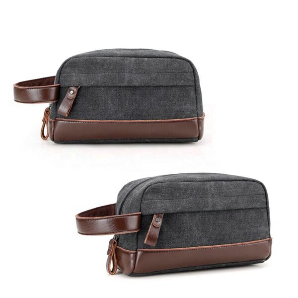 Waxed Canvas Travel Dopp Kit Hotel for Toiletry Cosmetic Bag Practical Canvas Case for Toiletries & Beauty Products - Bild 2