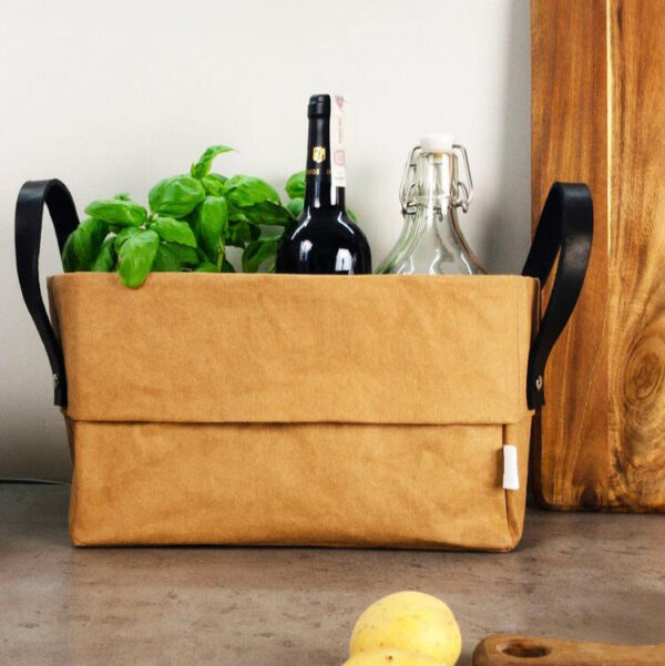 Custom Water-Resistant Washable Kraft Paper Lunch Bag for Storage and Meal Carryout - 画像 2