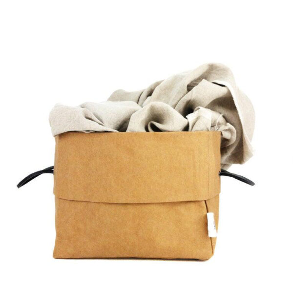 Custom Water-Resistant Washable Kraft Paper Lunch Bag for Storage and Meal Carryout - 画像 4