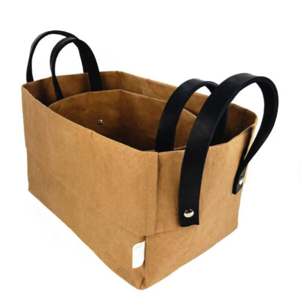 Custom Water-Resistant Washable Kraft Paper Lunch Bag for Storage and Meal Carryout - 画像 6