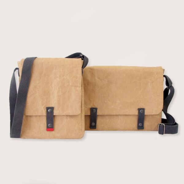 Portable Brown Tyvek Paper Crossbody Messenger Bag Stylish Handbag Design