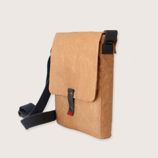 Portable Brown Tyvek Paper Crossbody Messenger Bag Stylish Handbag Design - Bild 4