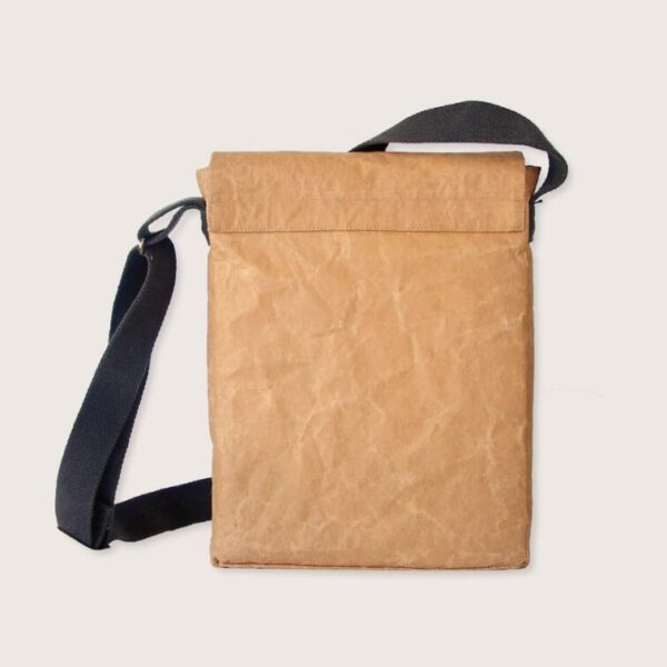 Portable Brown Tyvek Paper Crossbody Messenger Bag Stylish Handbag Design - Bild 5