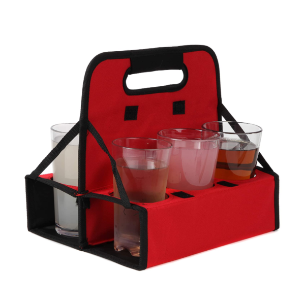 Reusable 6-Cup Collapsible Tote Bag Coffee Cup Holder and Delivery Go Bag Special Purpose Case for Drink Carrying - 画像 4